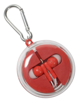 Słuchawki douszne LISTEN&CHARGE, czerwony