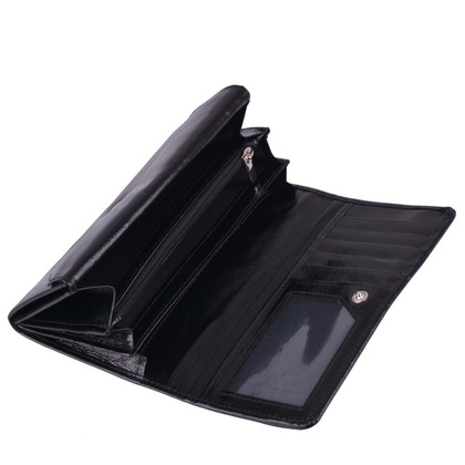 Portfel damski skórzany KEMER Swarovski Elements SV270 Czarny - min. zamówienie 20 / 50 / 100 szt.