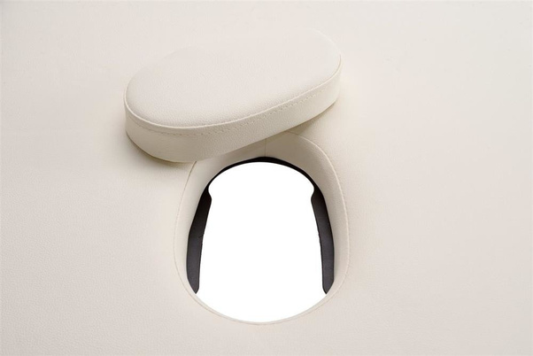 Stół, łóżko do masażu 2-segmentowe aluminiowe XXL Kremowe