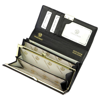 Portfel damski skóra naturalna LS-100 czerwony