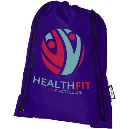 Plecak Oriole ze sznurkiem ściągającym z recyklowanego plastiku PET