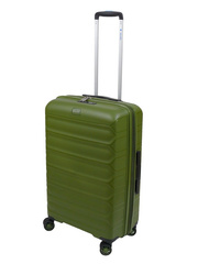 Walizka DIELLE 100 4k 66cm średnia zielona PP z poszerzeniem
