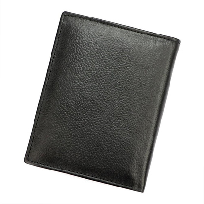 CZARNY SKÓRZANY PORTFEL MĘSKI DUŻY PIONOWY SKÓRA