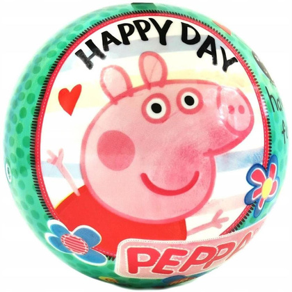 PIŁKA GUMOWA 23 CM LICENCJA ŚWINKA PEPPA