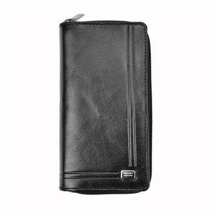 Duży, skórzany portfel damski na zamek