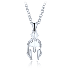 LAVVU Męski srebrny naszyjnik hełm Spartan