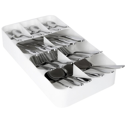 Organizer wkład do szuflady na sztućce biały 39x17x5,5 cm