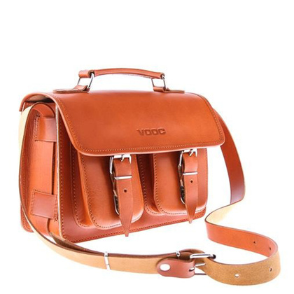 Stylowa torba kuferek KEMER VOOC Vintage P30 koniak