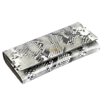 Portfel damski skórzany PELLUCCI 8805-SNR RFID Srebrny