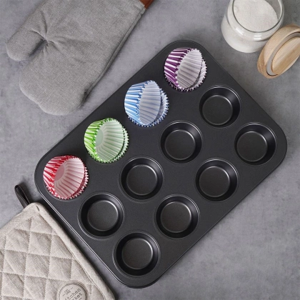 Forma do pieczenia muffinek na muffinki foremki papilotki 12 szt