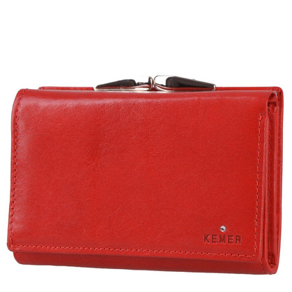 Portfel damski skórzany KEMER D2 Czerwony - min. zamówienie 20 / 50 / 100 szt.