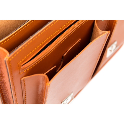 TECZKA SKÓRZANA 2W1 KEMER VOOC Vintage P112 BRĄZOWA