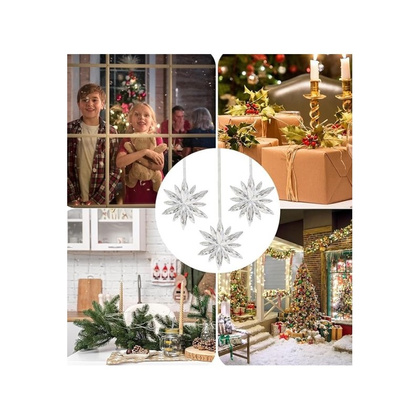 Zestaw zawieszek transparentne śnieżynki 12szt. w opakowaniu BSN70