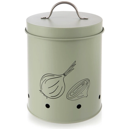 Pojemnik na warzywa i owoce metalowy zielony GREENISH 2,4 l