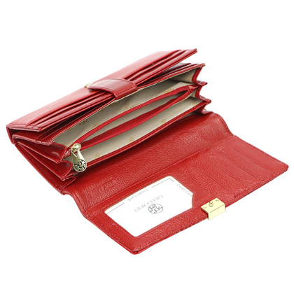 Portfel damski skórzany PELLUCCI AL-102 czerwony