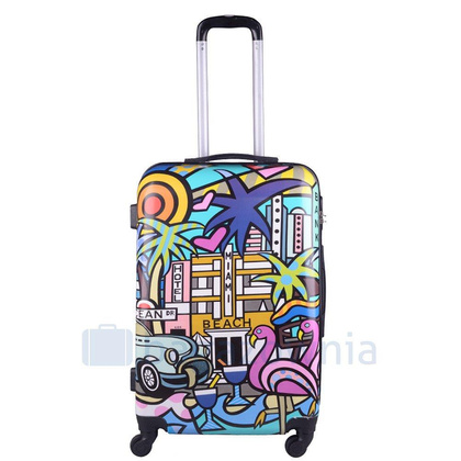 Średnia walizka KEMER RGL PRINT M Picasso Multikolor
