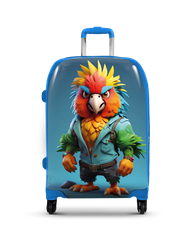Średnia walizka Papuga