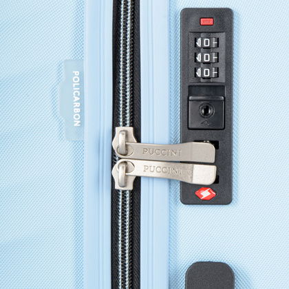 Duża walizka PUCCINI VALENCIA PC032A 7B Niebieska