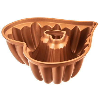 Forma foremka z kominem do pieczenia babki keksu serce MARISSA 28,5 cm