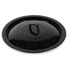 Pokrywka do kociołka emaliowana czarna 36 cm