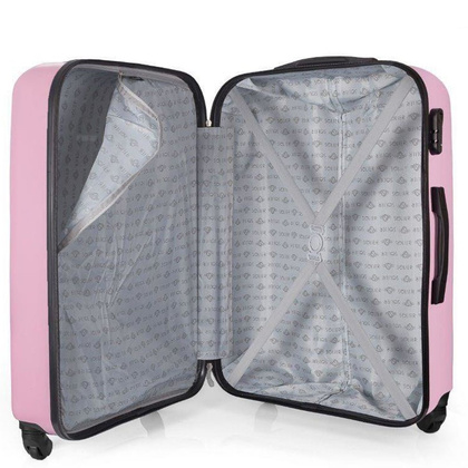 Duża walizka KEMER SOLIER 870 Jasnoróżowa - min. zamówienie 20 / 50 / 100 szt.