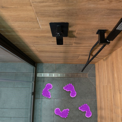 Podkładki antypoślizgowe z przyssawkami stopy fioletowe zestaw 4 szt.