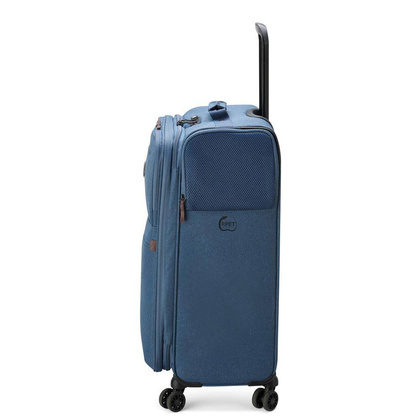 Delsey Maubert 2.0 średnia niebieska miękka walizka na kółkach 69 cm