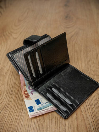 Elegancki portfel męski ze skóry naturalnej