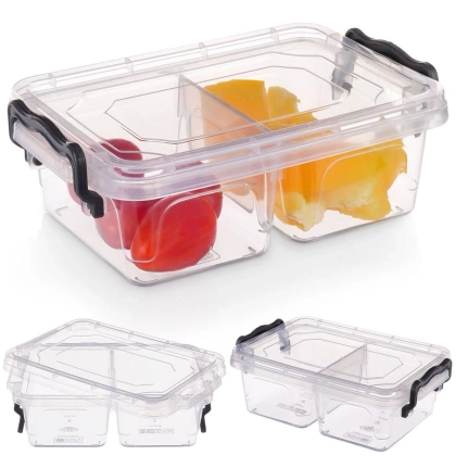 Pojemnik kuchenny dzielony do przechowywania żywności z pokrywką zamykany 500 ml