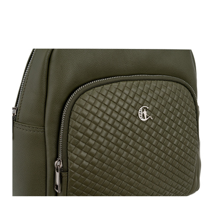 Damski plecak skórzany Canaletto z tłoczeniem plecionki – elegancja i funkcjonalność na co dzień P420s46t6