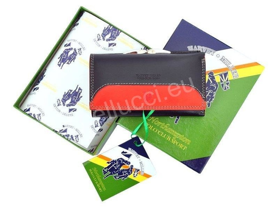 Portfel damski skórzany PELLUCCI Polo Club 8 PL10 Czerwony