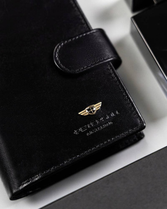 Elegancki duzy portfel meski ze skory naturalnej