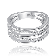 MINET Nowoczesny pierścień srebrny wielkość 16