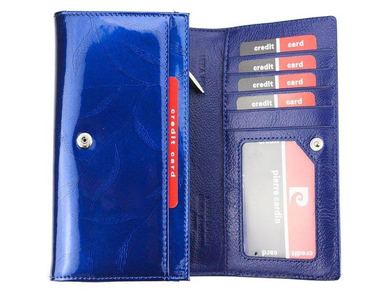 Portfel damski skórzany PIERRE CARDIN 02 LEAF 114 Szary