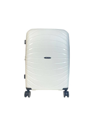LYS Paris Salvador Średnia twarda biała walizka na kółkach 66 cm