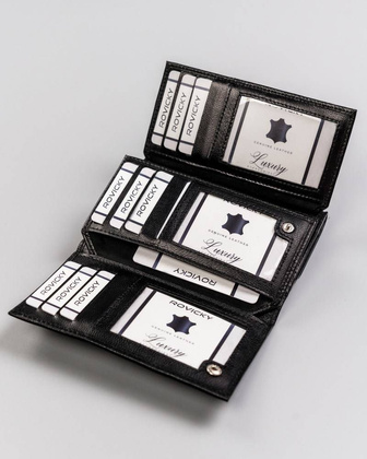 Elegancki portfel damski ze skóry naturalnej