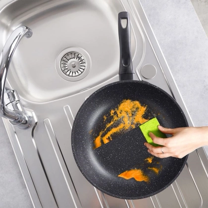 Patelnia granitowa wok do smażenia duszenia GRANDE 30 cm