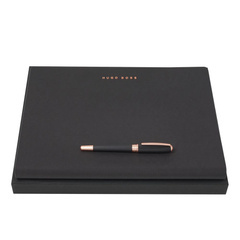 Zestaw upominkowy HUGO BOSS pióro kulkowe i teczka A4 - HDF768 + HSW7445E