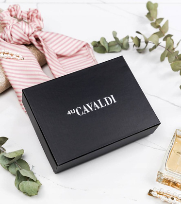 Skorzany pojemny portfel damski