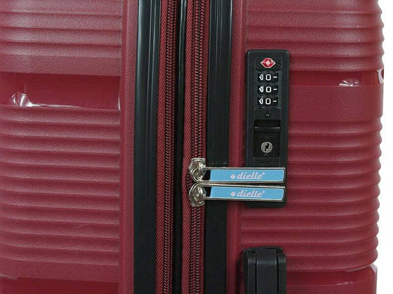 Średnia walizka DIELLE 170 Bordowa