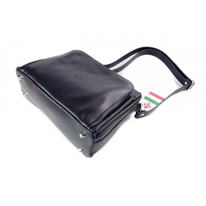 Listonoszka Florence trzy komory pojemna A5 granatowa VP3X1BS