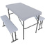 ZESTAW PIKNIKOWO CATERINGOWY STÓŁ I 2 ŁAWKI BIAŁY