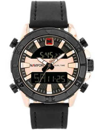 ZEGAREK MĘSKI NAVIFORCE - NF9114 (zn046d) - black/rosegold