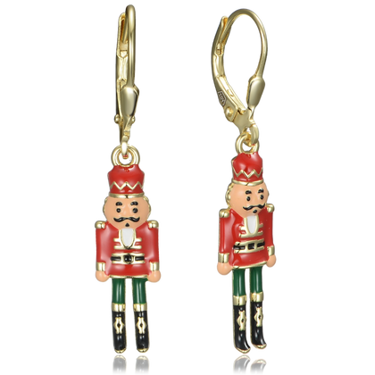 MINET Pozłacane srebrne kolczyki dziadek do orzechów