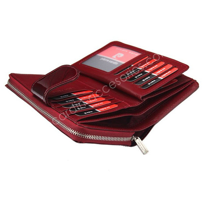 Portfel damski skórzany PIERRE CARDIN 02 LEAF 116 Szary