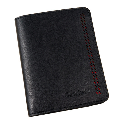 Skórzany Portfel Męski z perforacją Canaletto 11 kart PM1550s246-P60