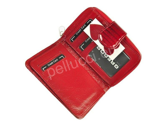 Portfel damski skórzany PELLUCCI GF115 Czerwony