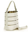 MARCO MAZZINI Torba skórzana bucket letaher elegante bag biały - min. zamówienie 20 / 50 / 100 szt.