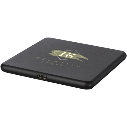 Bezprzewodowa ładowarka indukcyjna Loop o mocy 10 W wykonana z tworzywa sztucznego pochodzącego z recyklingu