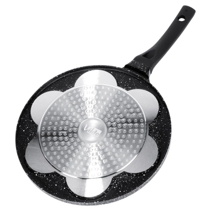 Patelnia do jajek granitowa 7 otworów BLACK LINE 26 cm